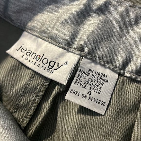 Vintage Metallic Pencil Skirt Midi Silver Women Sz 4 - Picture 8 of 9